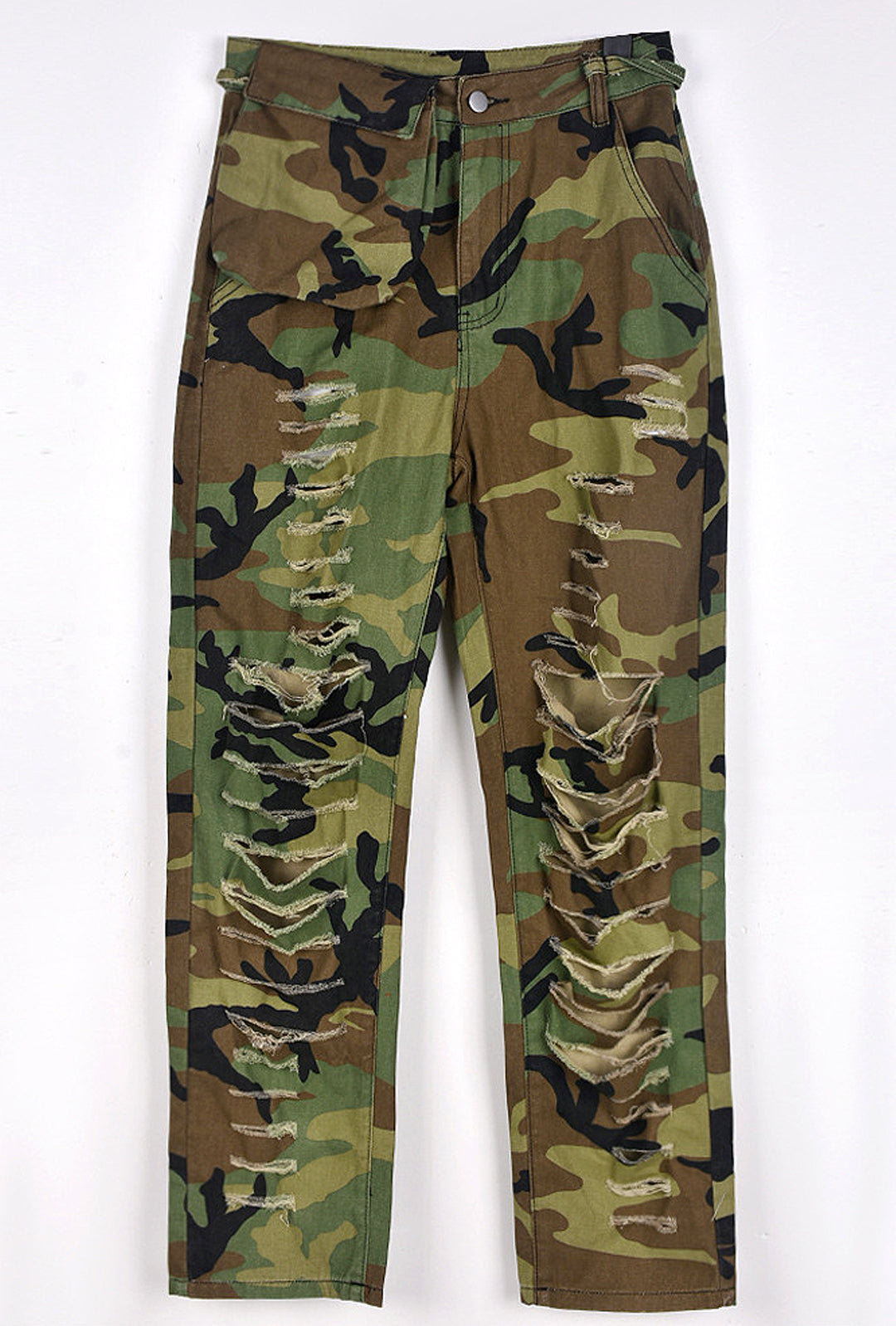 MARICKA - PANTALONI CARGO IN TWILL MIMETICO