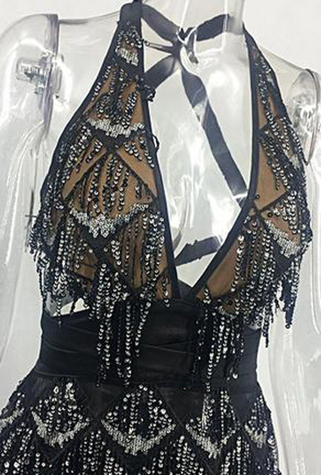 MIAH - VESTIDO LENTEJUELAS DRIPPING