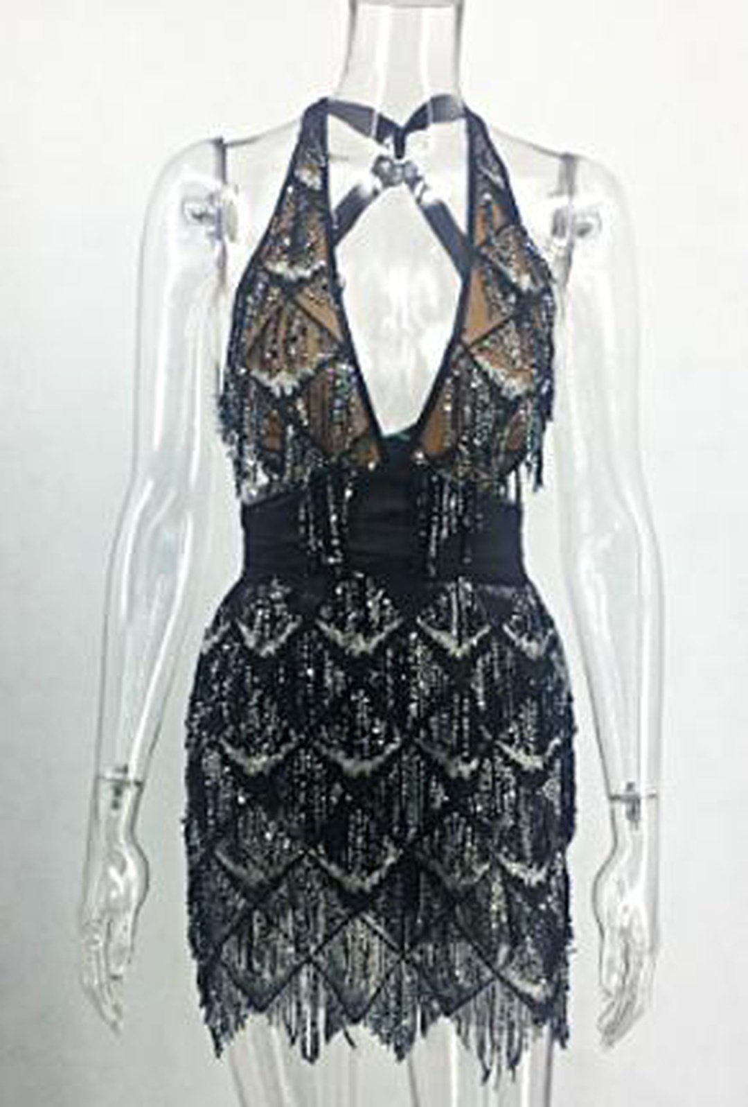 MIAH - VESTIDO LENTEJUELAS DRIPPING