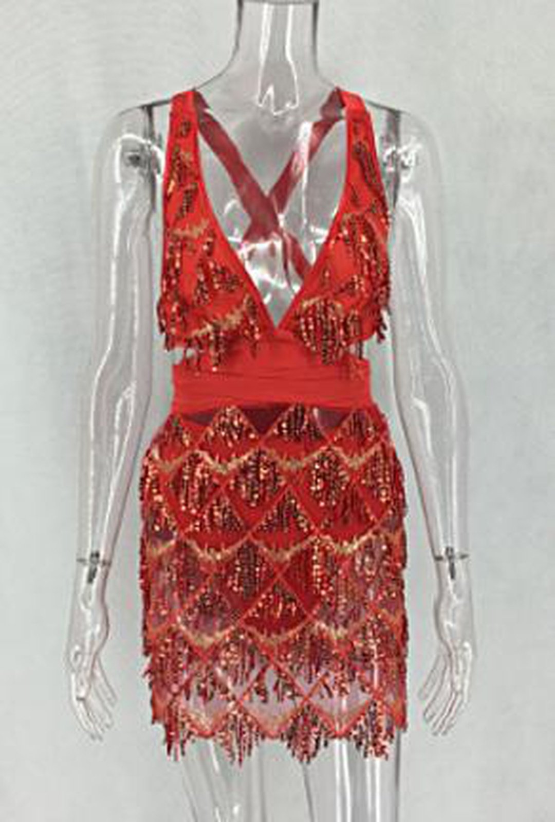 MIAH - VESTIDO LENTEJUELAS DRIPPING