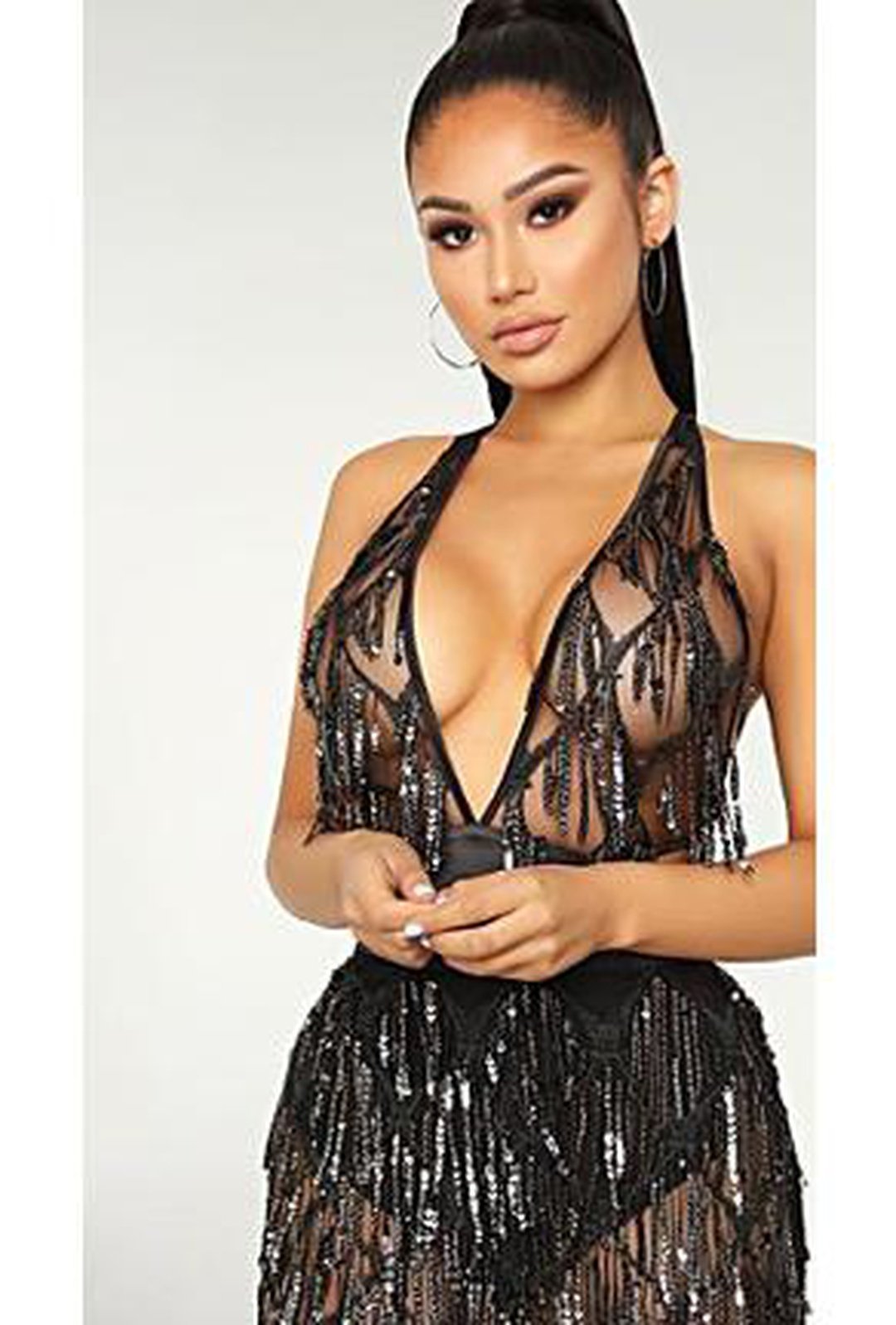 MIAH - VESTIDO LENTEJUELAS DRIPPING