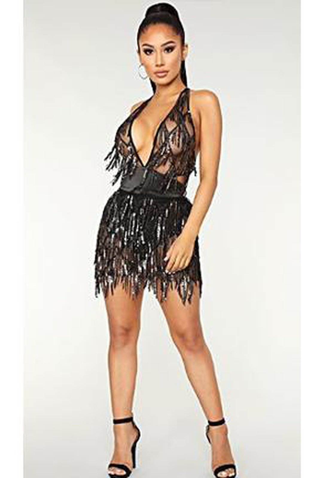 MIAH - VESTIDO LENTEJUELAS DRIPPING
