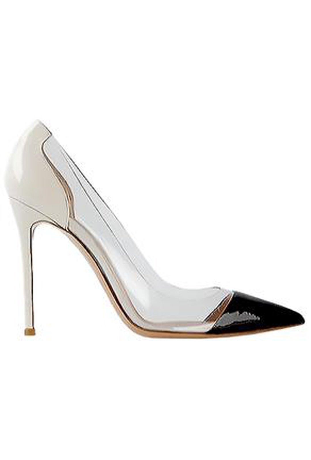 MONI - 2-TONE TRANSPARENT PUMPS HEELS