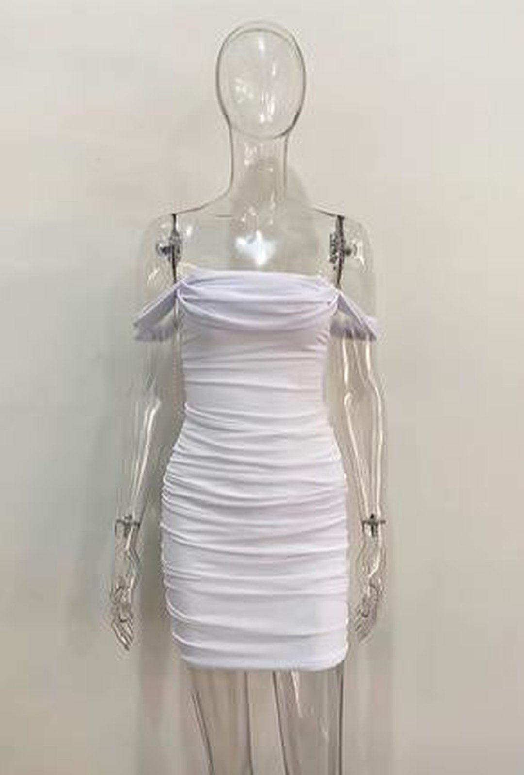 NORA - ABITO DRAPPEGGIATO CON RUCHES