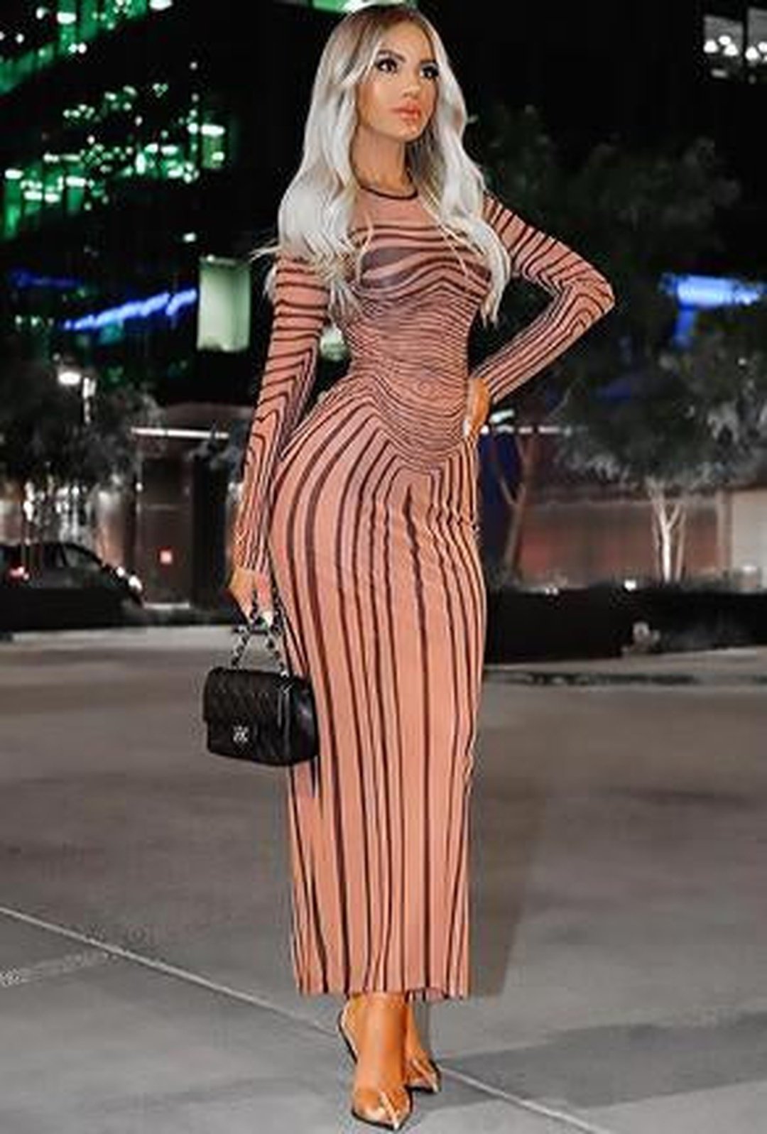 super sheer dress Ciera Sheer Maxi Dress Black
