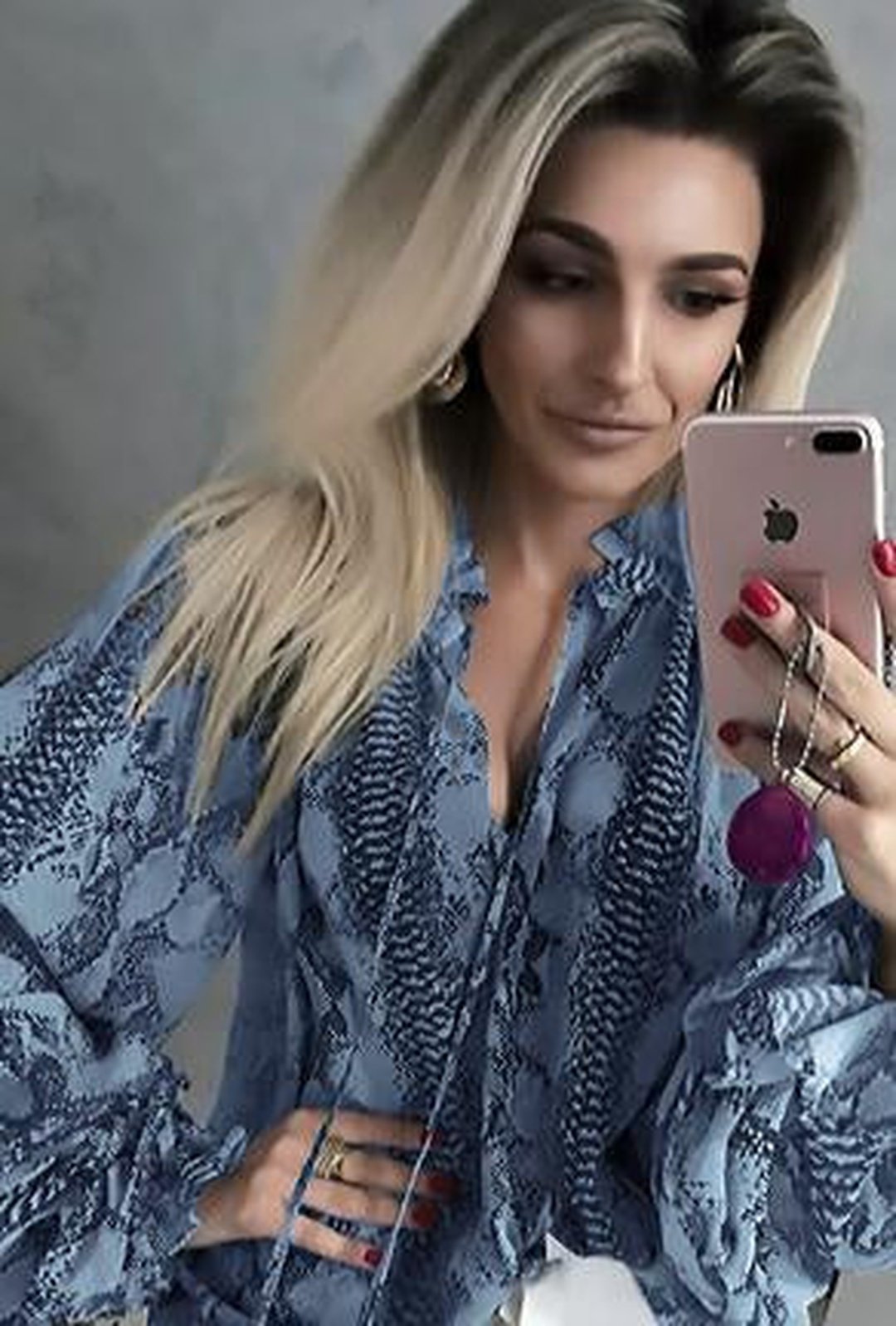 SHERILEE - SNAKE PRINT TOP