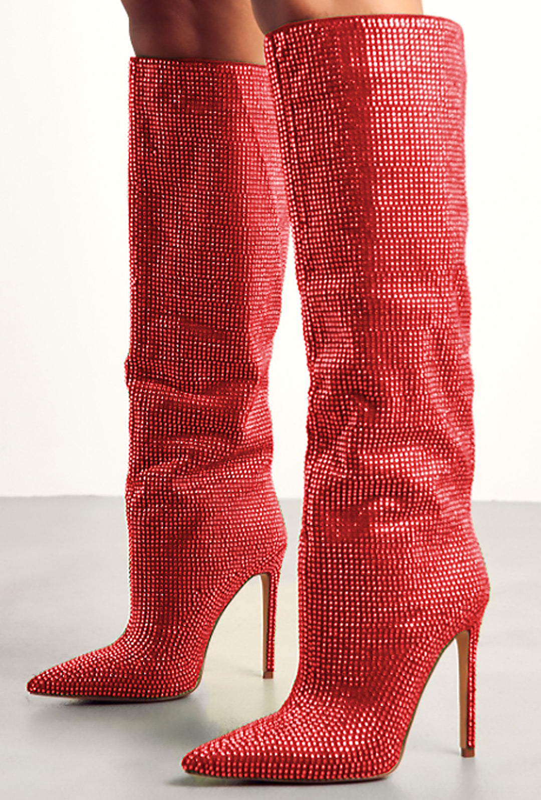 SHIRLEY - SPARKLING KNEE BOOTS
