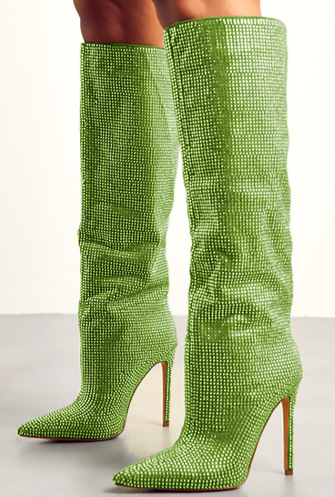 SHIRLEY - SPARKLING KNEE BOOTS