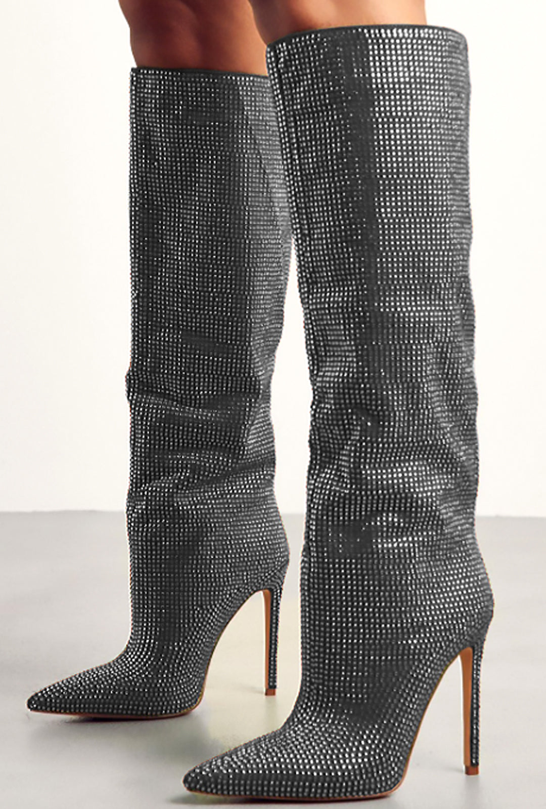 SHIRLEY - SPARKLING KNEE BOOTS