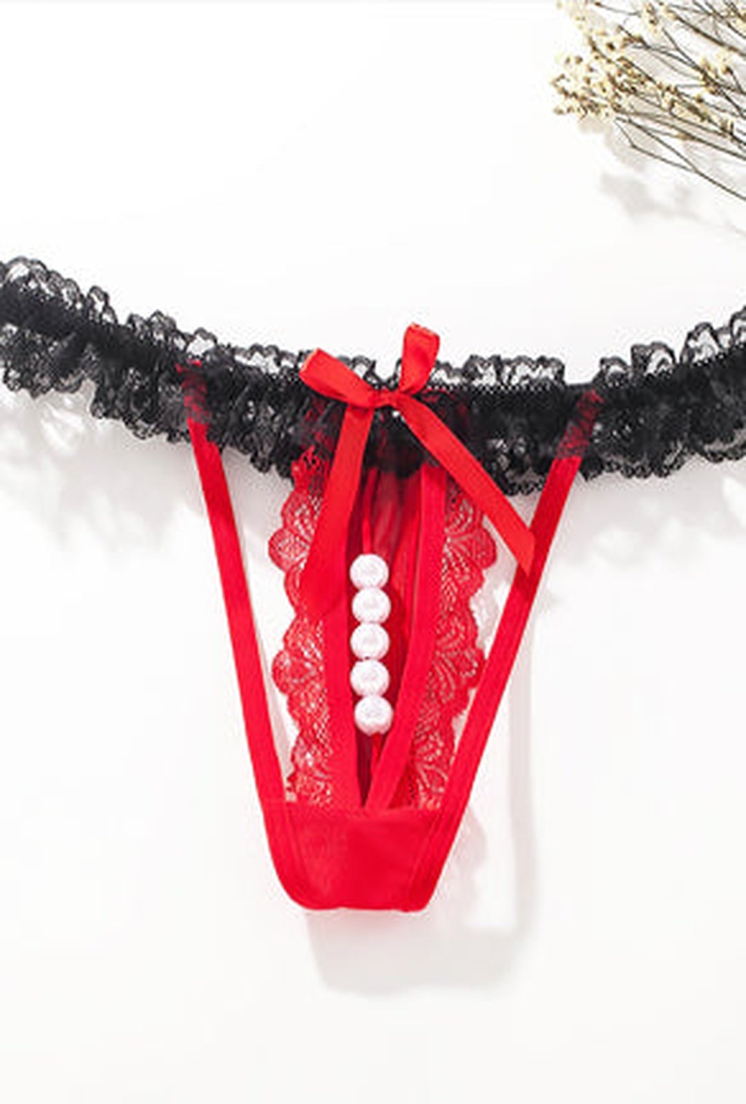 SOFFIA - LACE & PEARL LINGERIE PANTY