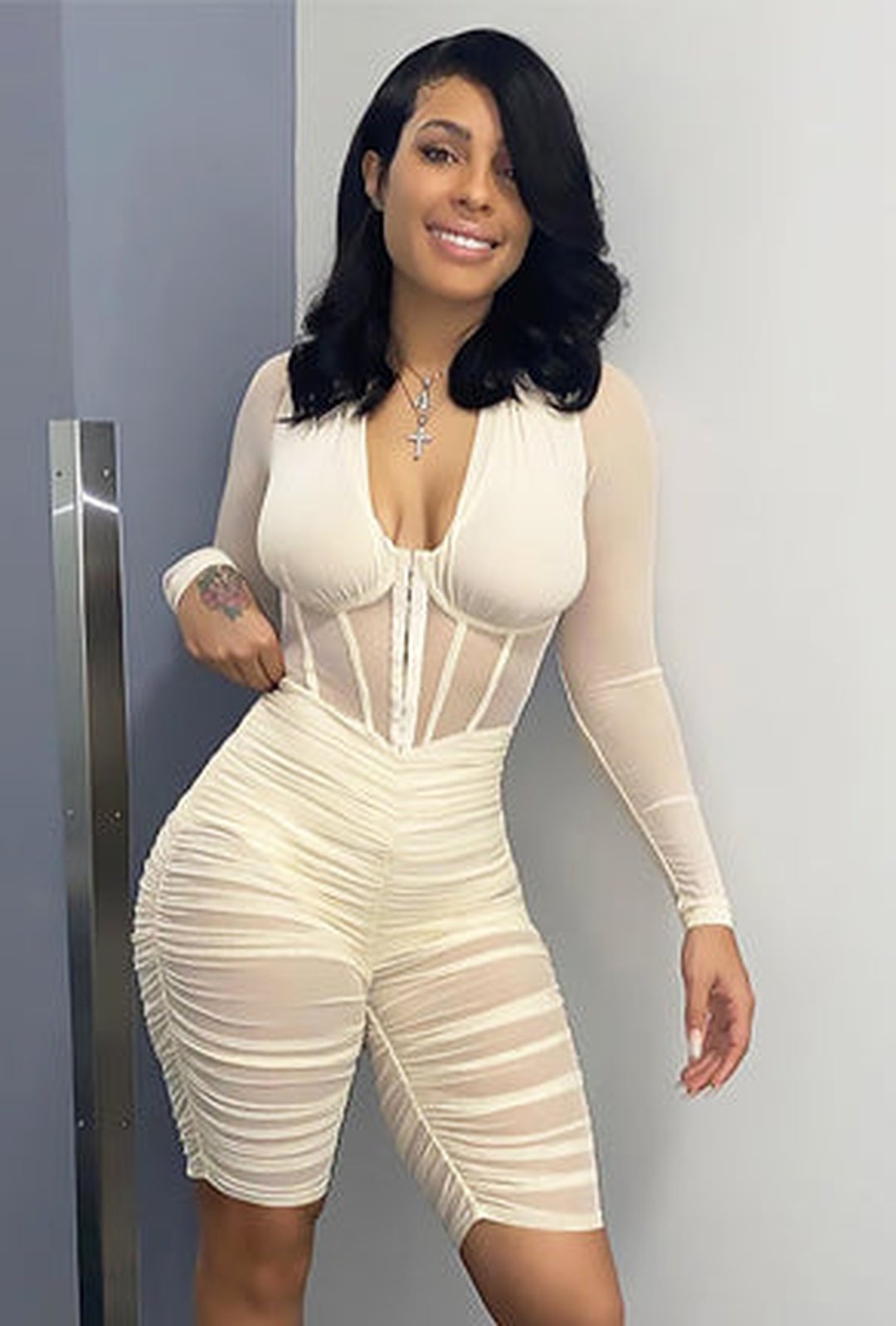 STORM - RUCHED CORSET BODYSUIT
