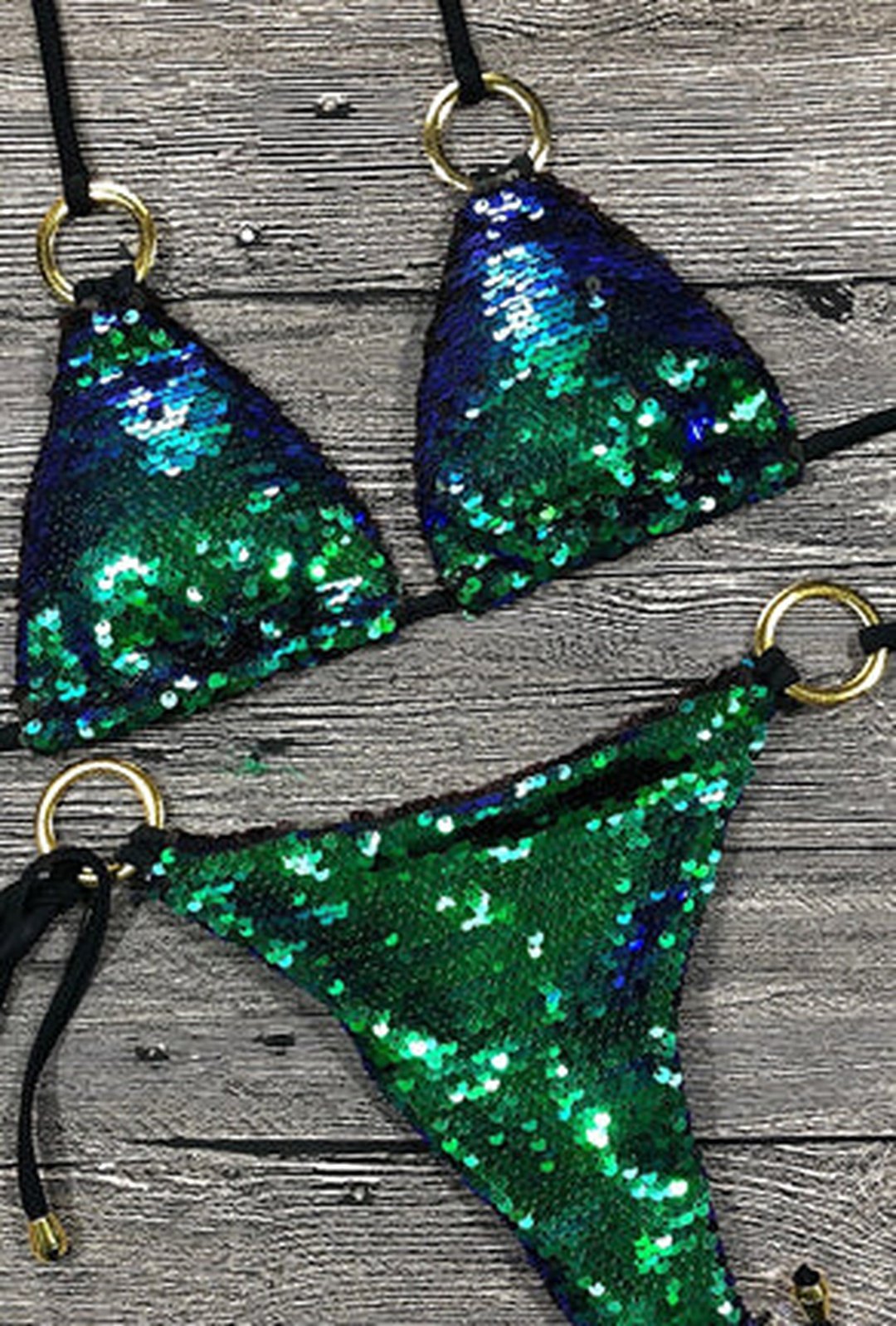 Sha'CARRI - COSTUME DA BAGNO 2 PEZZI CON PAILLETTES
