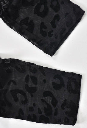 TIGRA - SHEER LEOPARD PRINT BODYSUIT