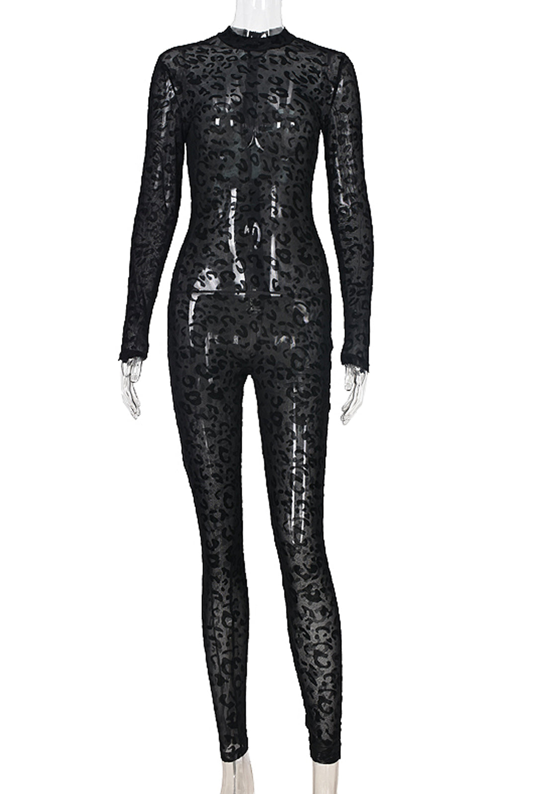 TIGRA - SHEER LEOPARD PRINT BODYSUIT