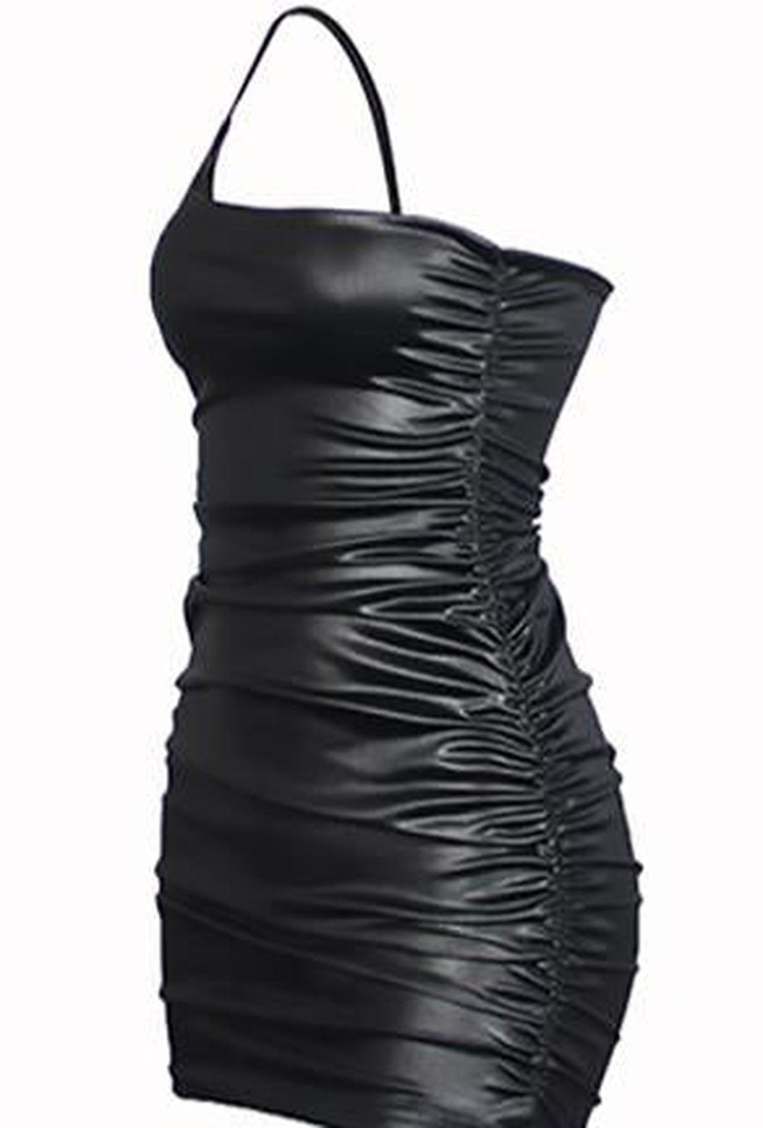 YANNE - LEATHERETTE DRESS