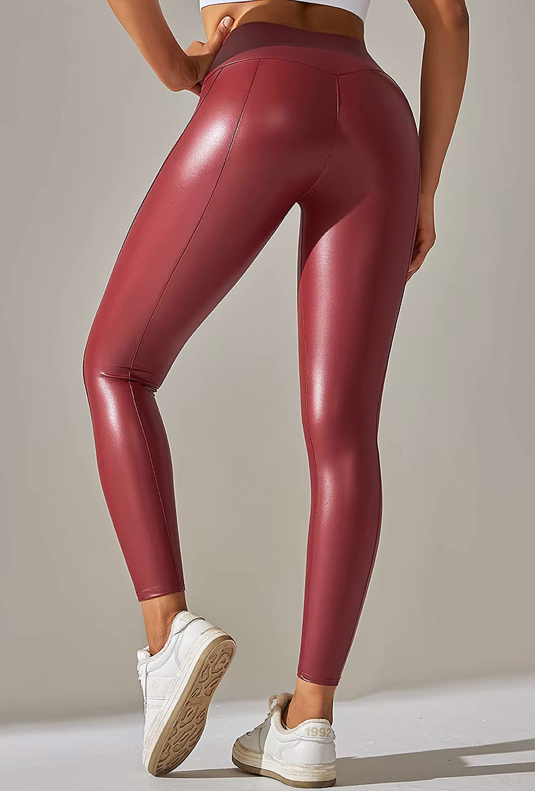 AERON - LEATHER LOOK LEGGINGS