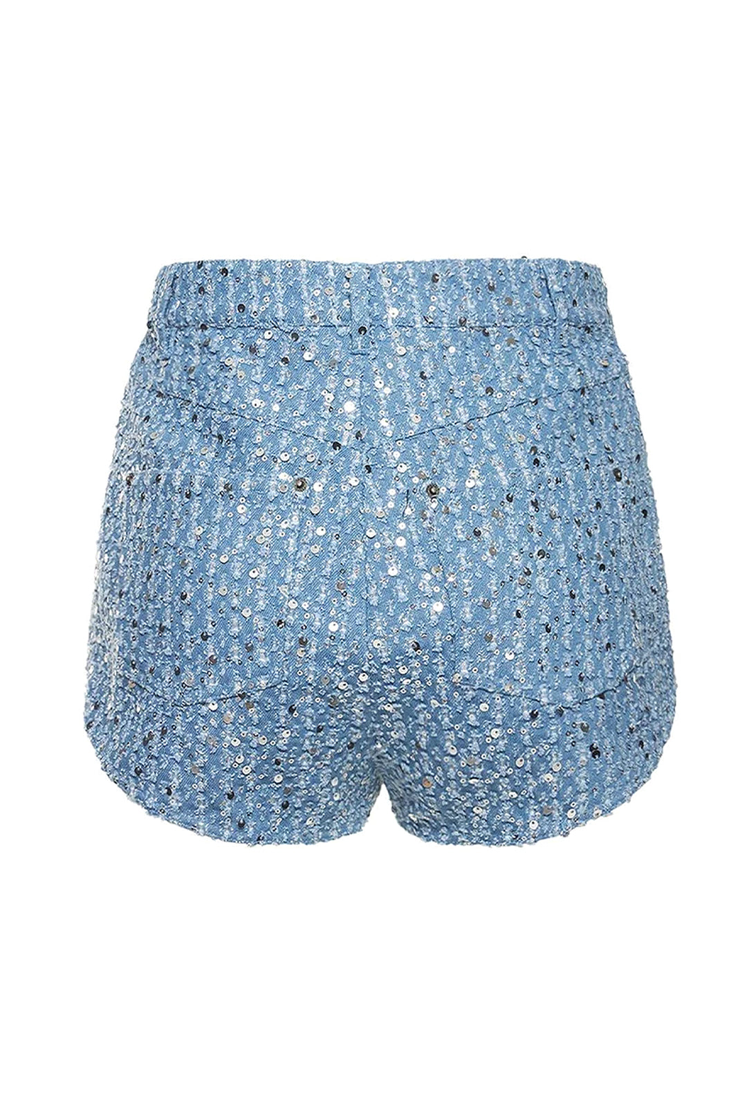AUJA - SHORTS AND JACKET SEQUINS DENIM SET
