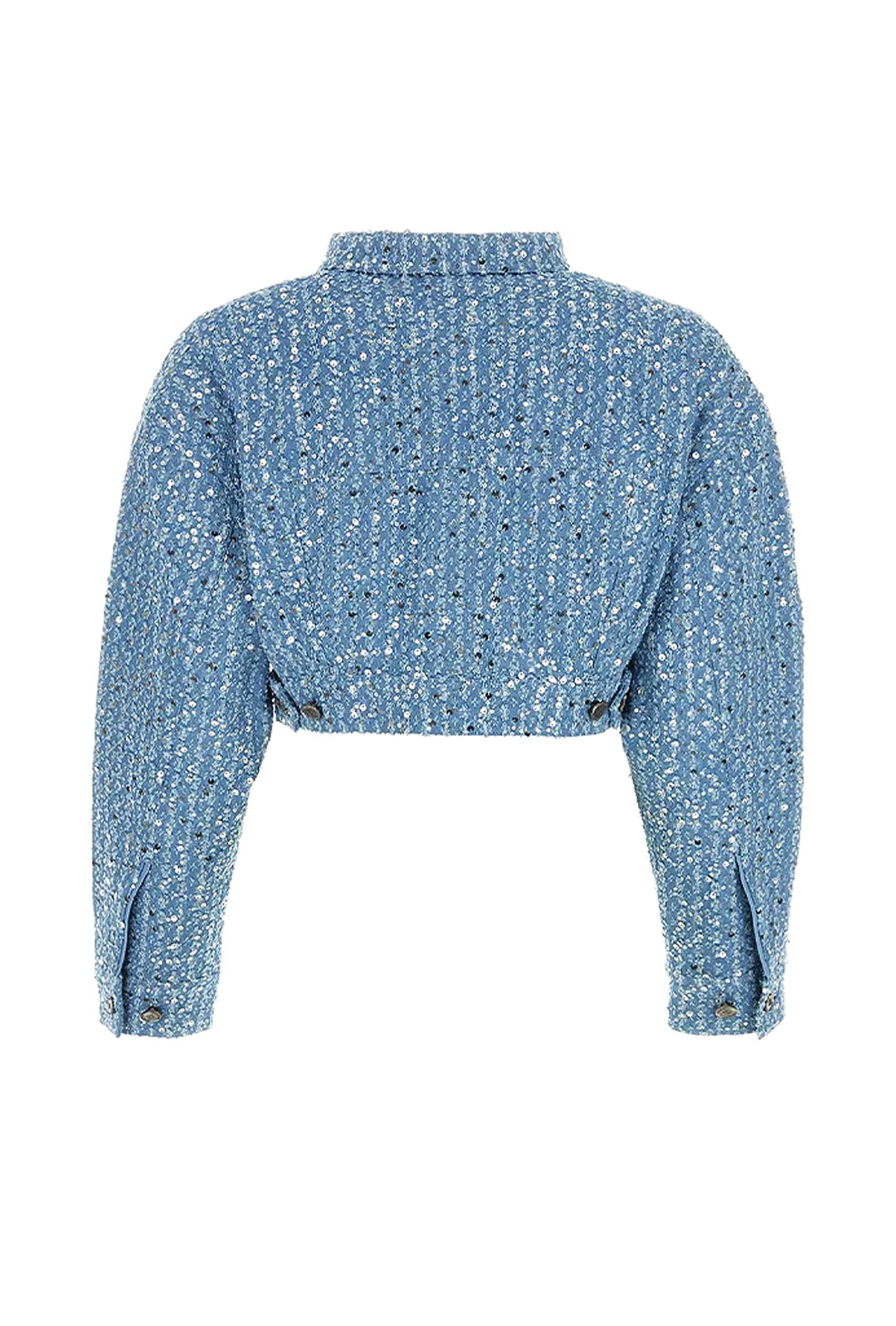 AUJA - SHORTS AND JACKET SEQUINS DENIM SET