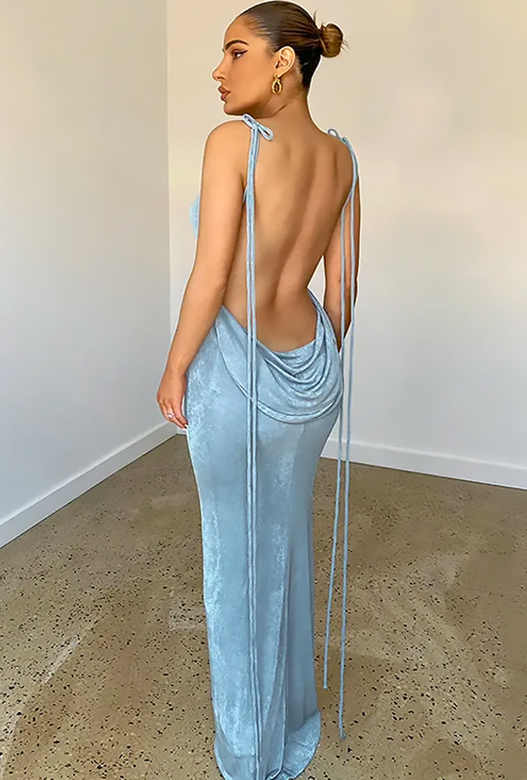 CANDANCE - DRAPE BACK MAXI DRESS