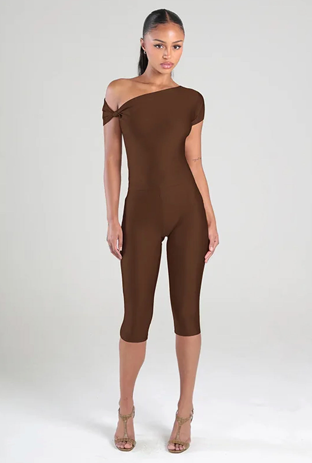 CYNTHIA - SATEEN CAPRI LEGGING SET