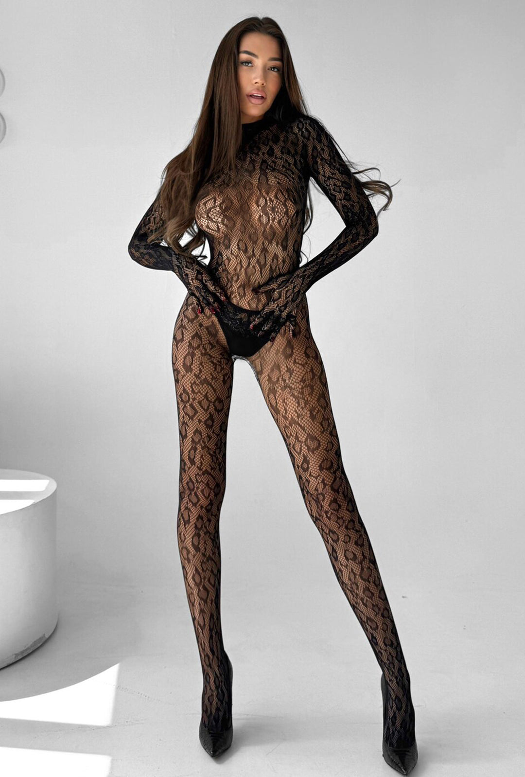DIARA - LEOPARD PATTERN FULL BODY STOCKING
