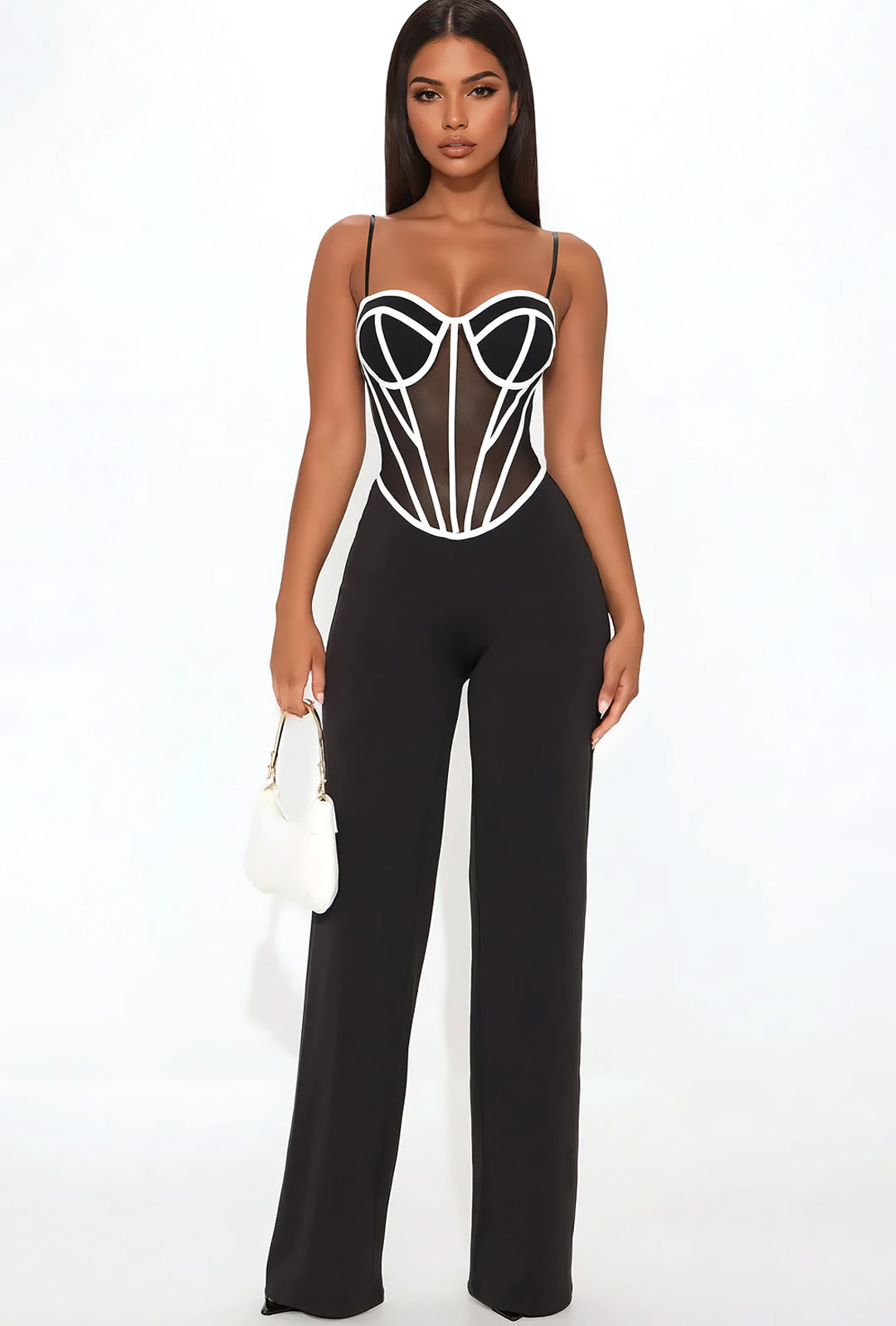DONNI - CONTRAST BUSTIER CORSET TOP