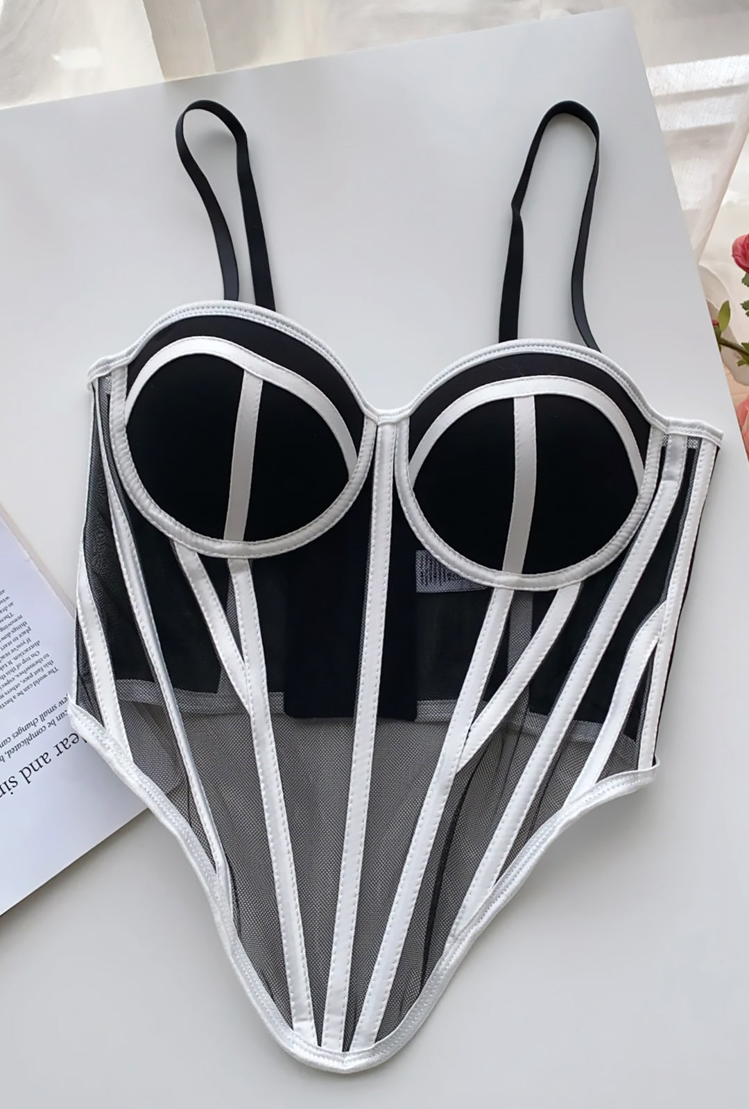 DONNI - CONTRAST BUSTIER CORSET TOP