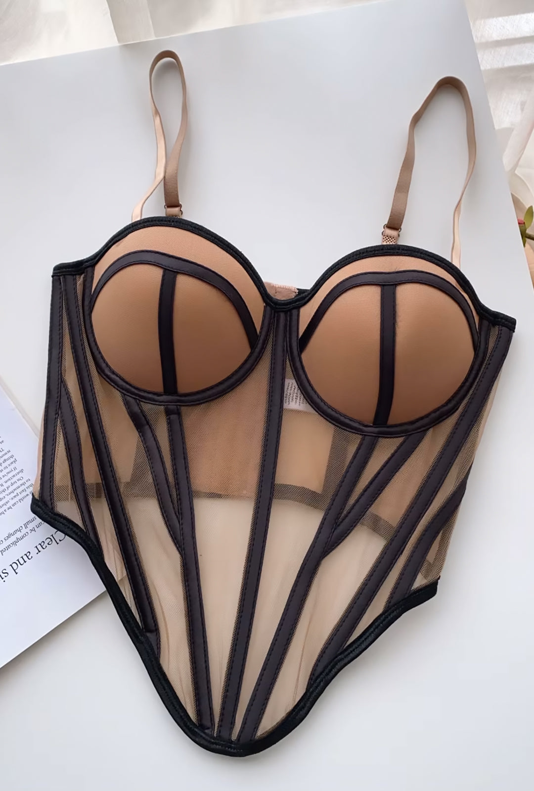 DONNI - CONTRAST BUSTIER CORSET TOP