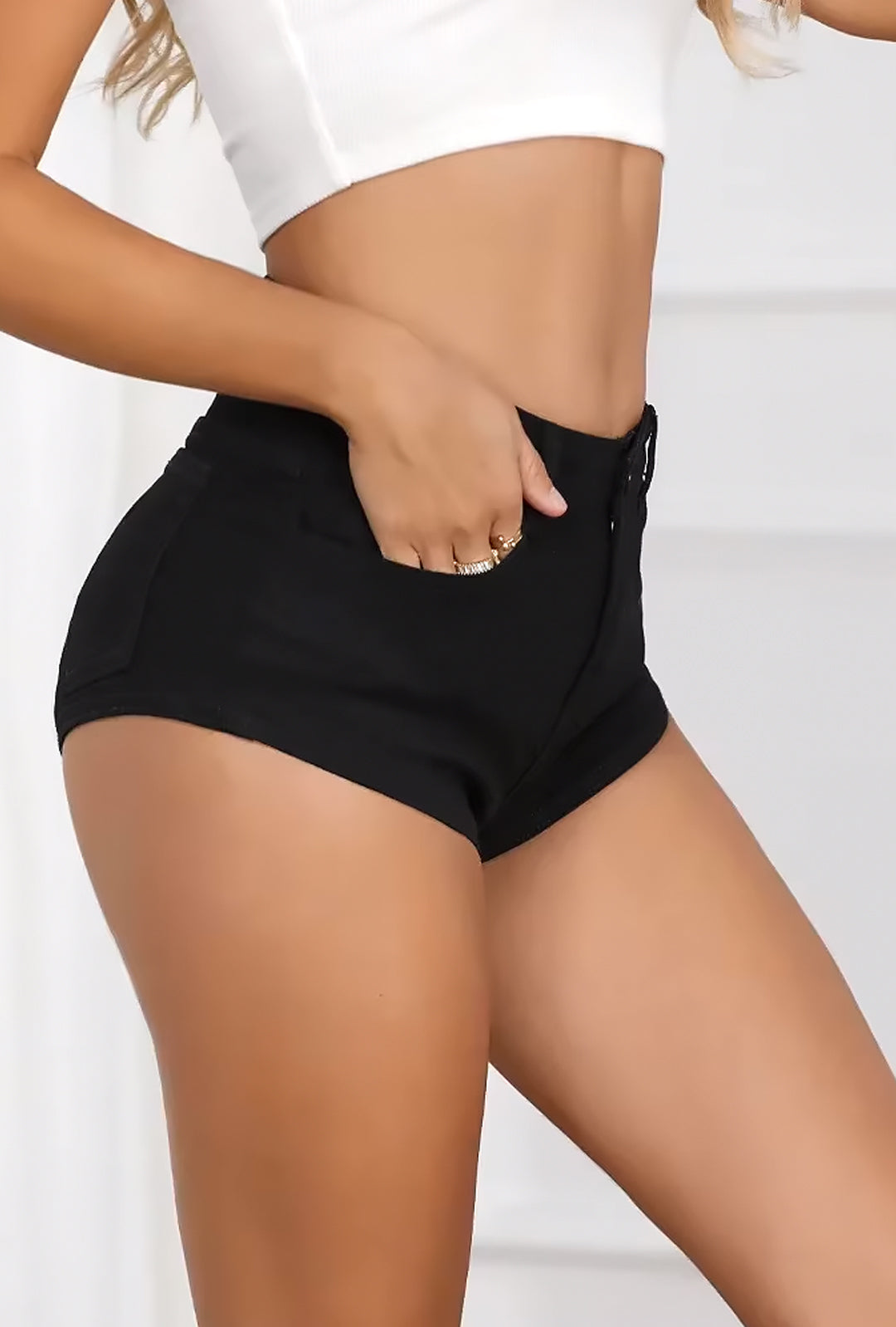 EMMA - JEANS STYLE BRIEF SHORTS
