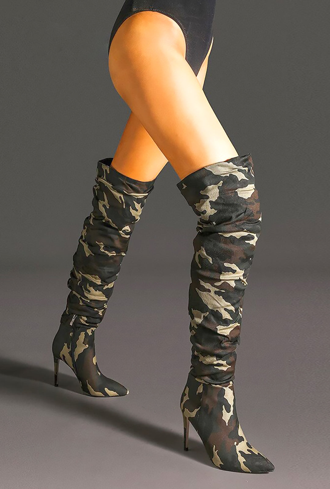 GeGE - BOTAS TACÓN OTK CAMO ANTE