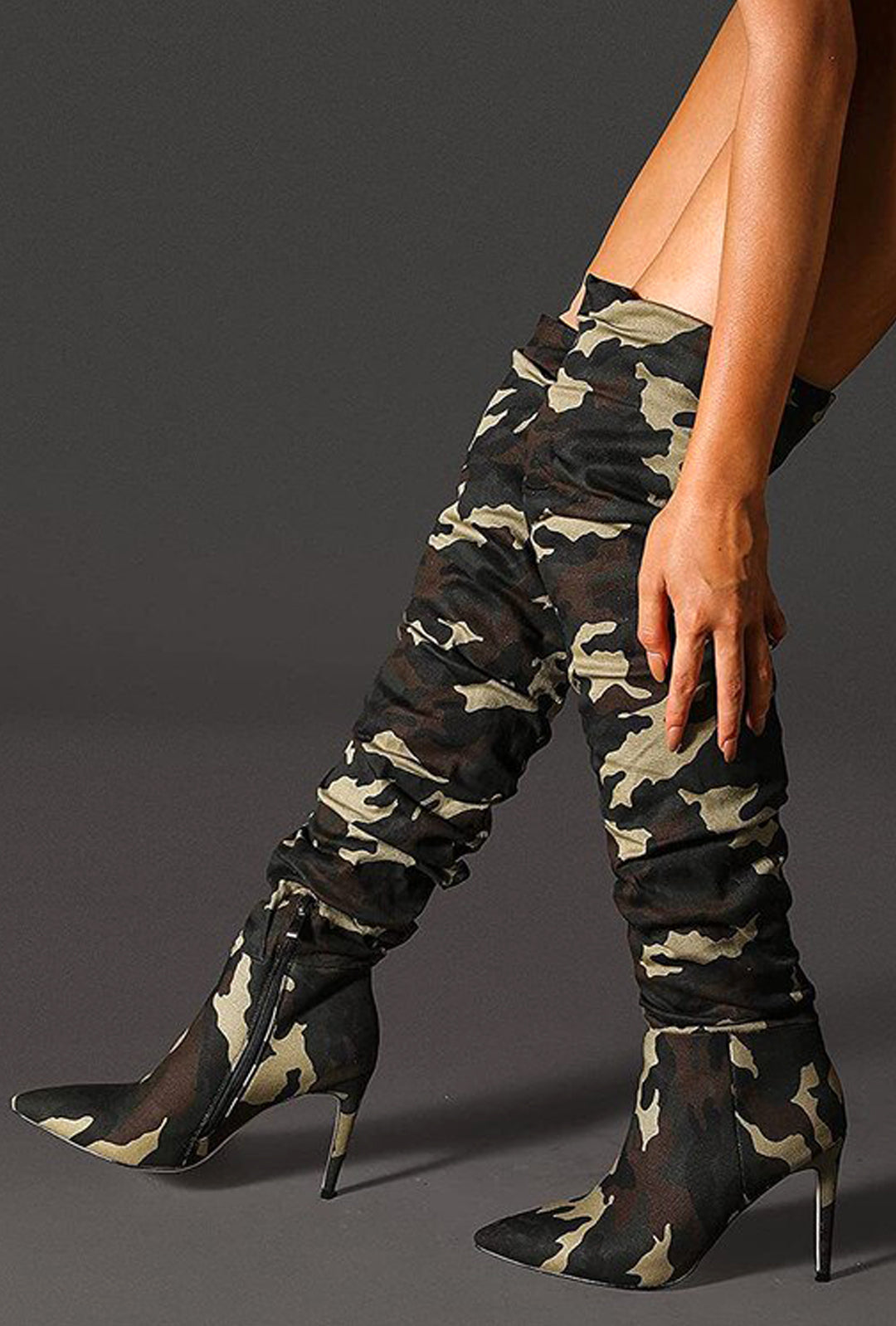 GeGE - BOTAS TACÓN OTK CAMO ANTE