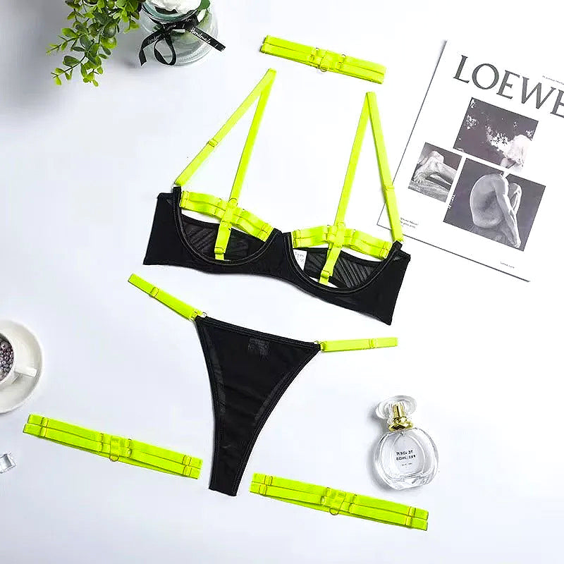 ISABELLA - HARNESS STYLE BI-COLORED LINGERIE