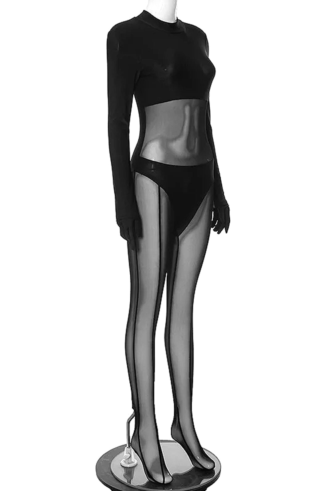 JAY - MIDRIFF WITH GLOVES STOCKING BODYSUIT