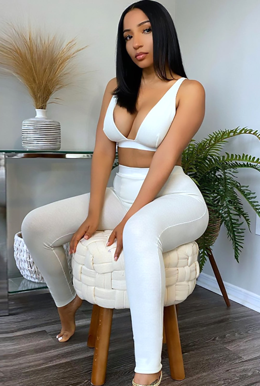 JAYSIN - RIB KNIT LOUNGE 2 PIECE