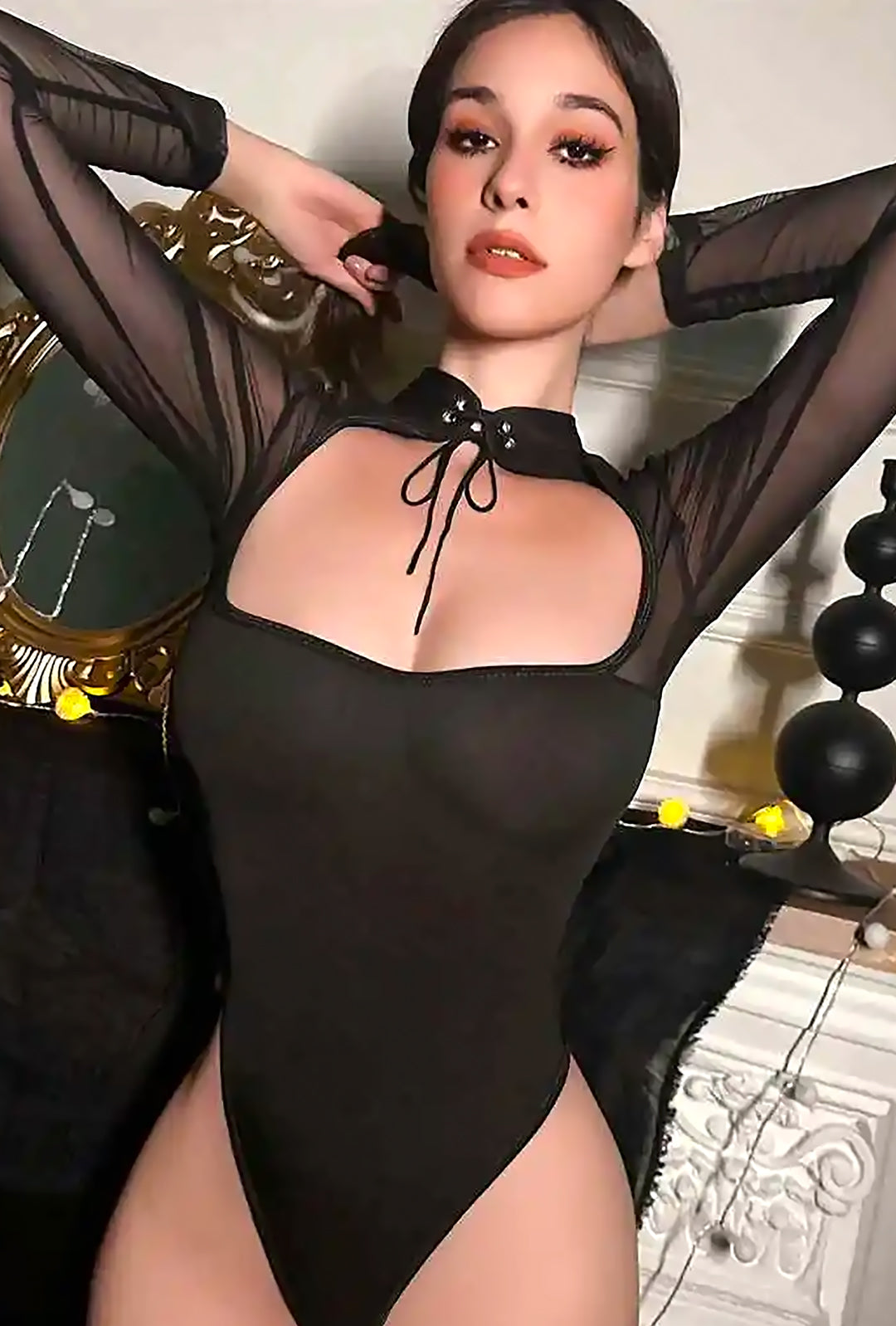 JAZMID - CHOCKER COLLAR BODYSUIT