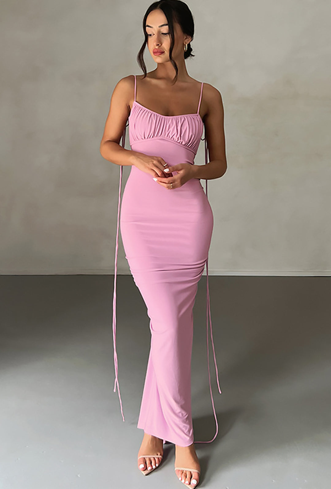 KANSA - DRAPE BACK MAXI DRESS