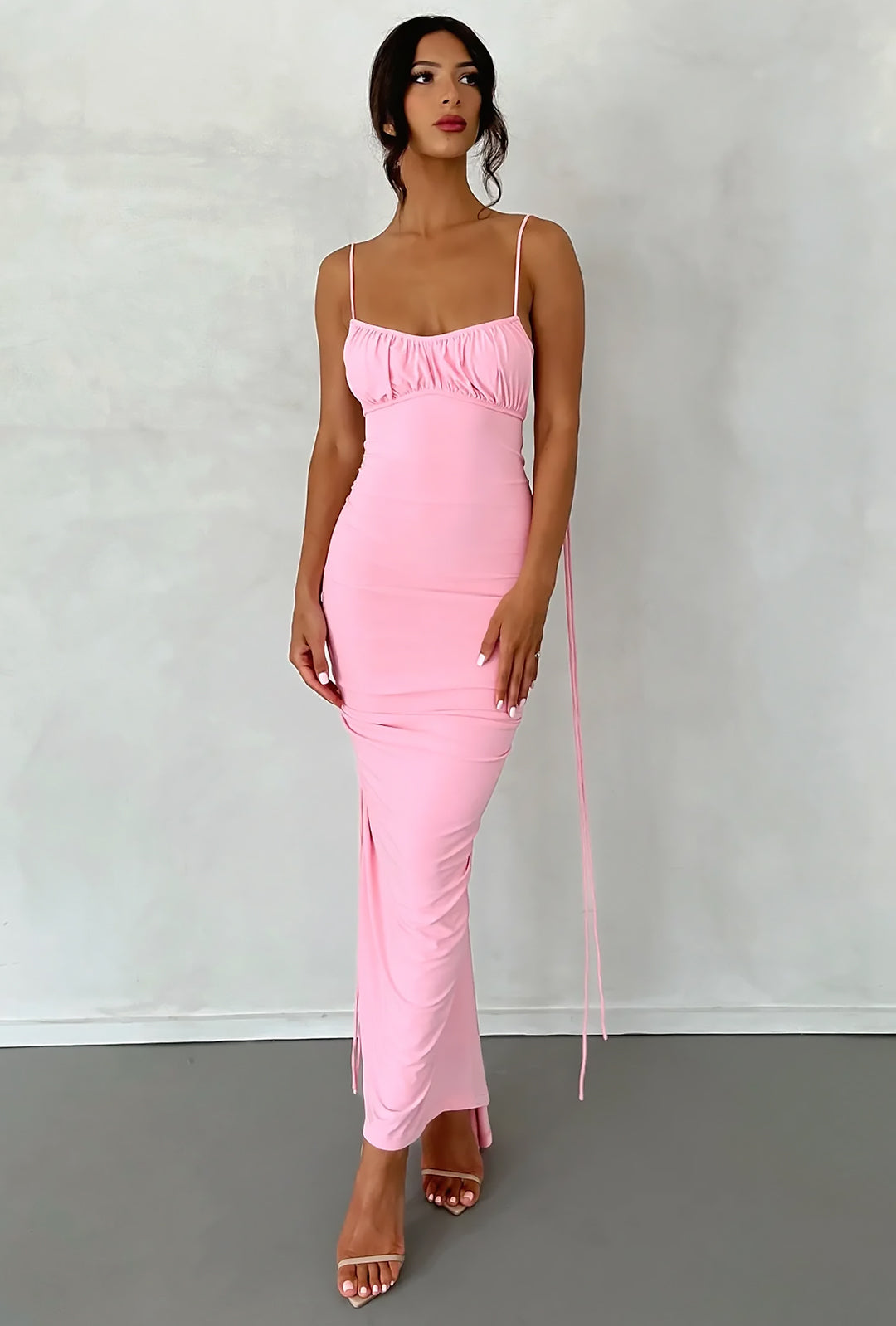 KANSA - DRAPE BACK MAXI DRESS