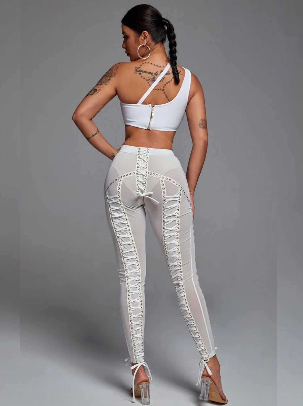 MARINE - SHEER CORSET LEGGINGS