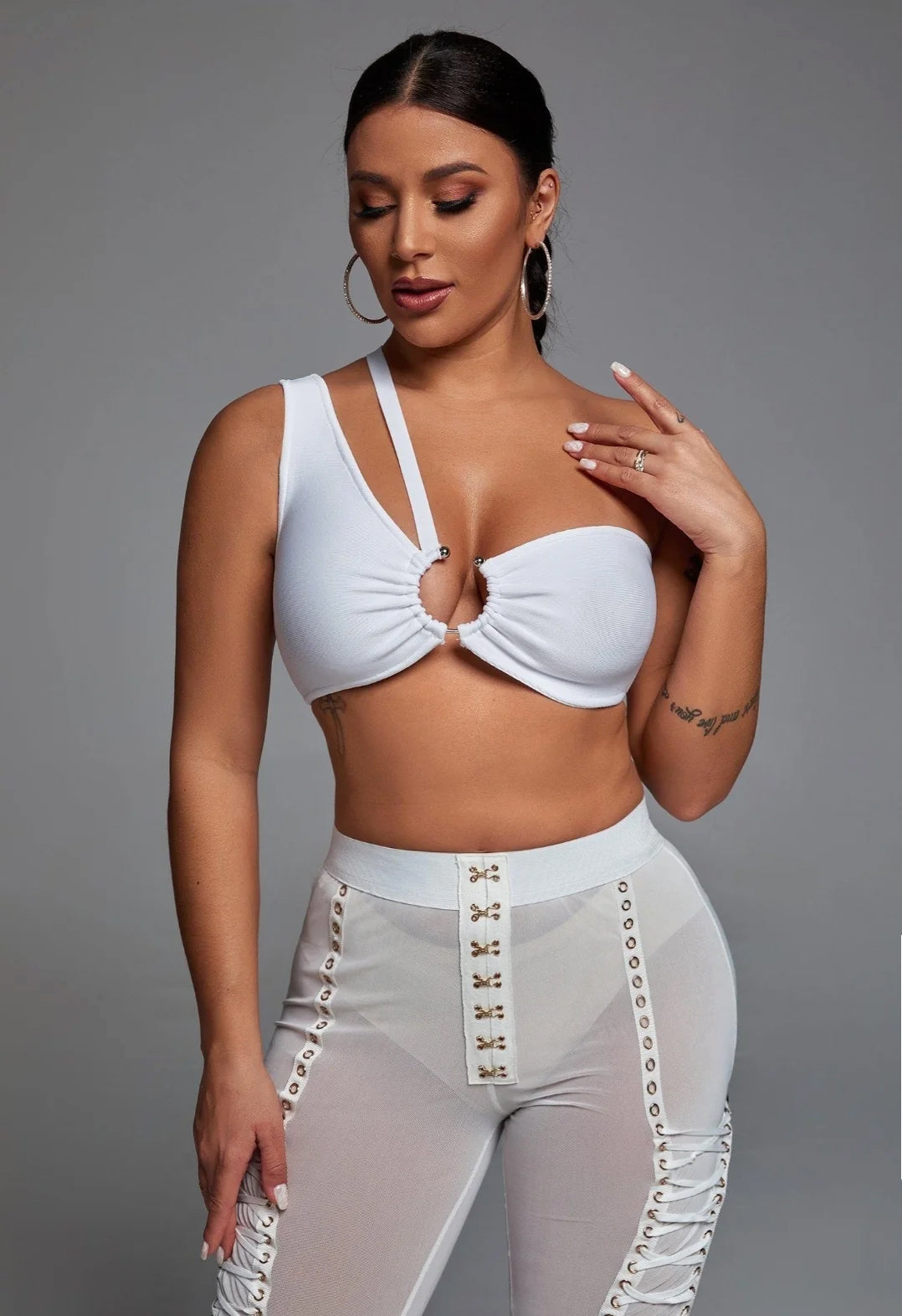 MARINE - SHEER CORSET LEGGINGS