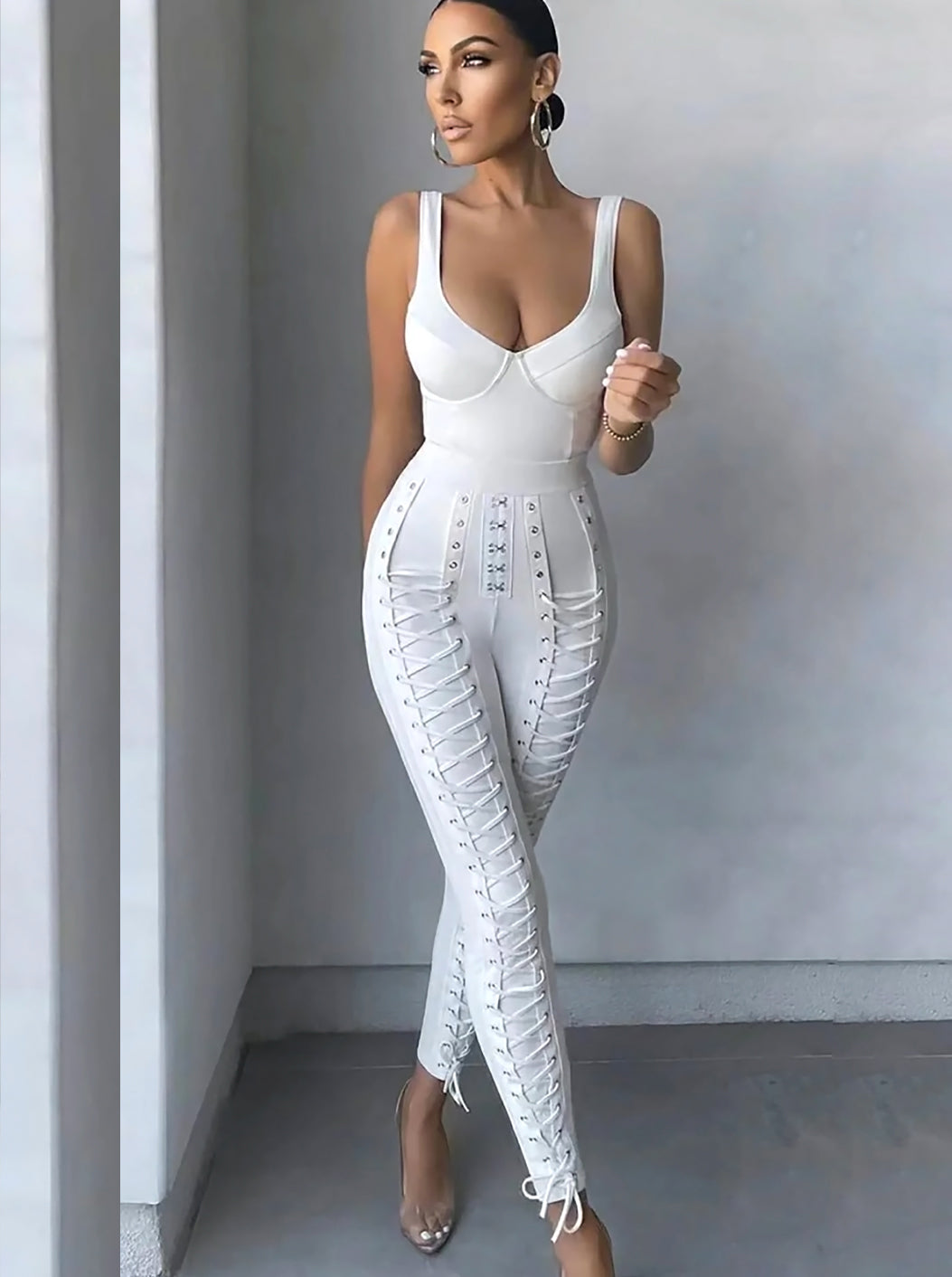 MARINE - SHEER CORSET LEGGINGS