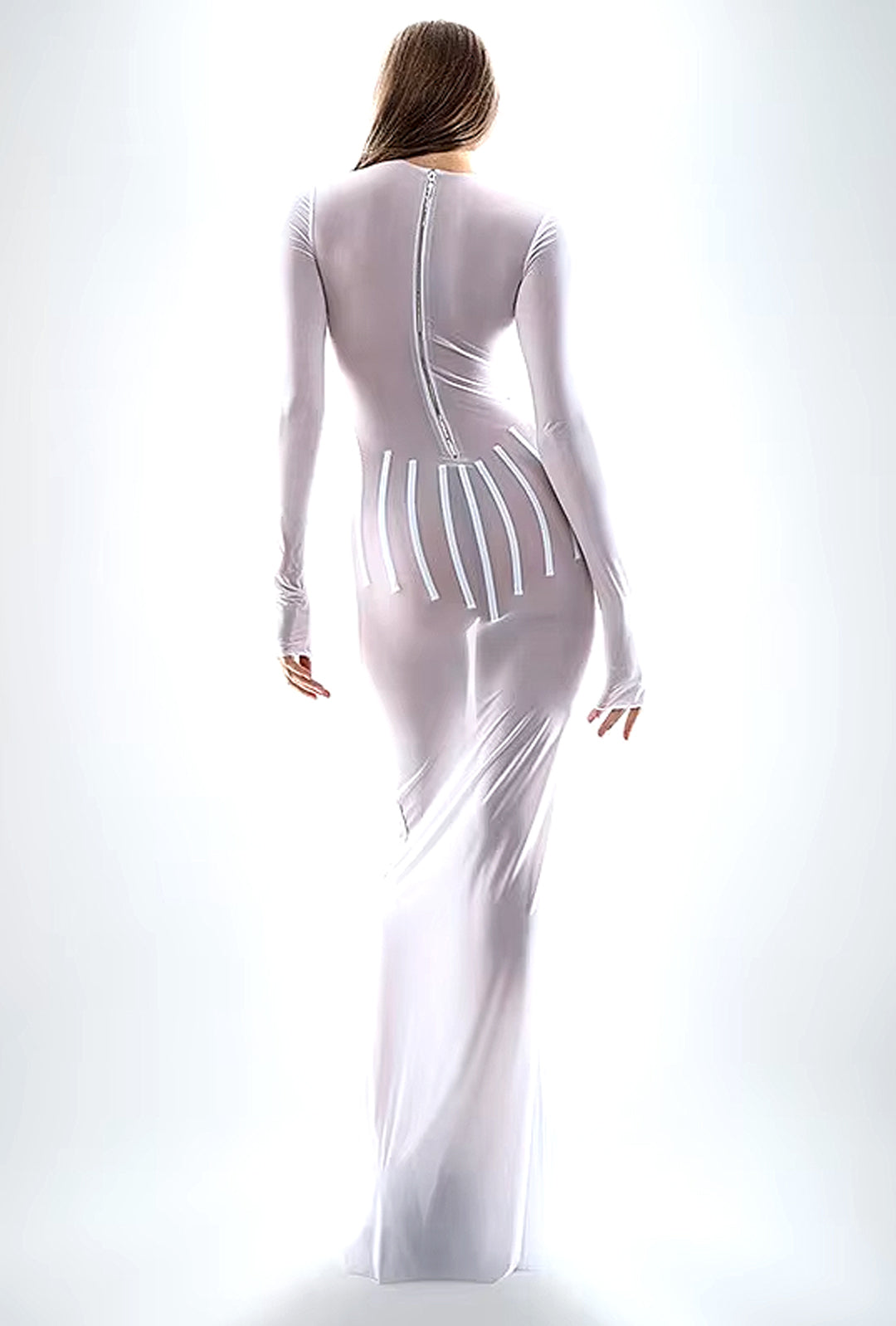 SKYLN - SHEER FISH TAIL MAXI DRESS