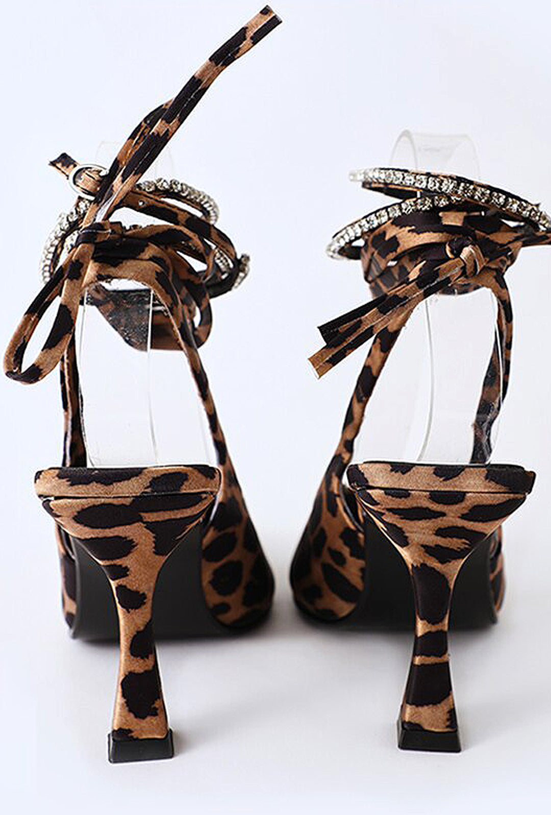 TIARIE - LEOPARD PRINT RHINESTONE SANDALS