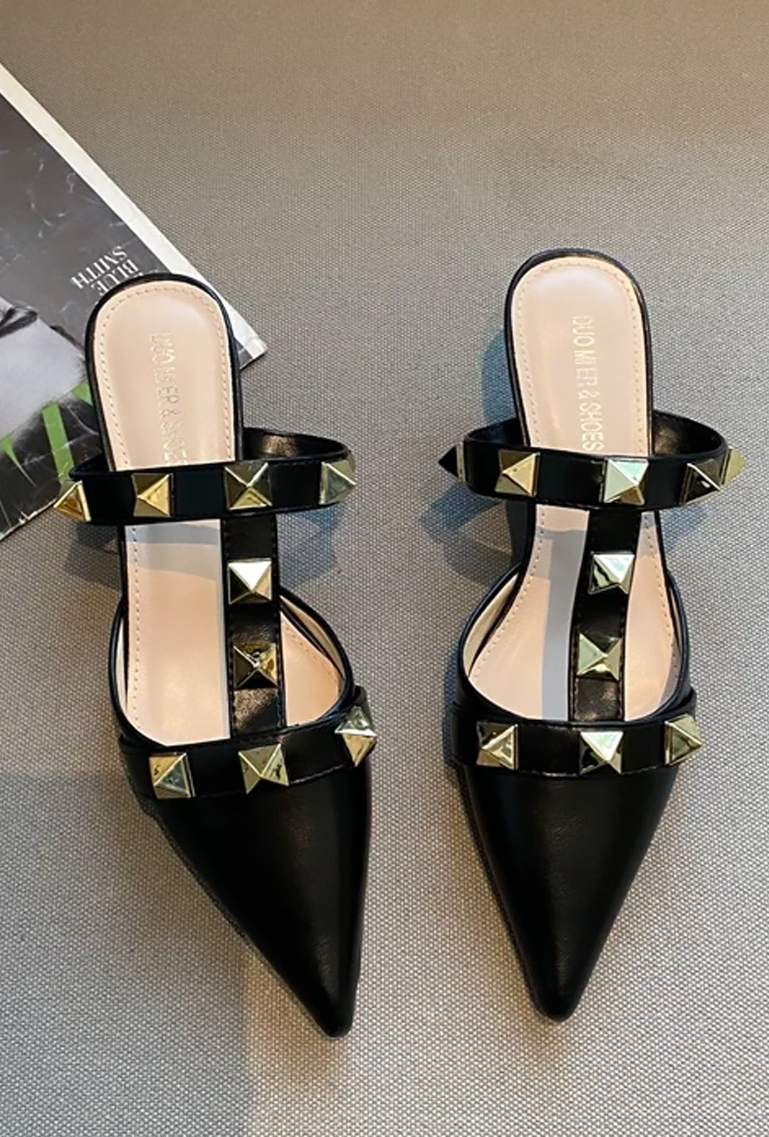 VANISSA - SANDALIAS MULE STUDROCK KITTEN