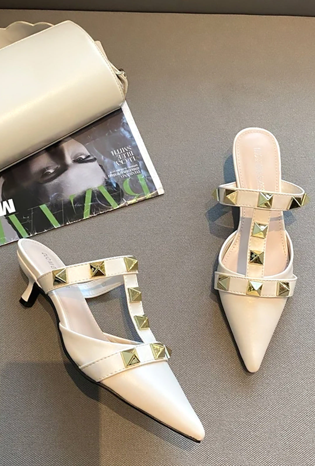 VANISSA - SANDALIAS MULE STUDROCK KITTEN