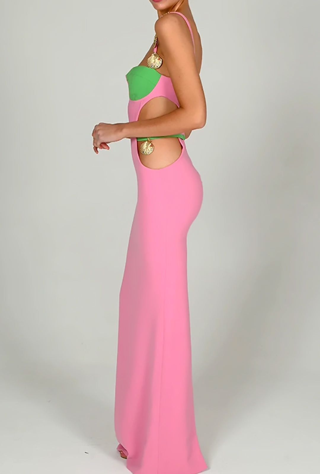 VENOUS - COLOR BLOCK MINI&MAXI DRESS