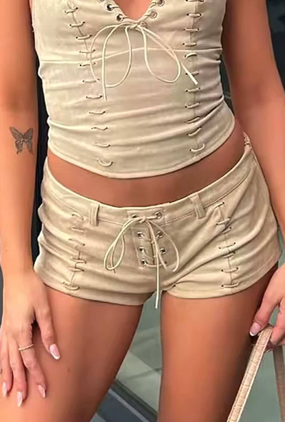 TONNYA - SUEDE MICRO SHORTS
