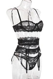 adora - garter 3 piece lingerie