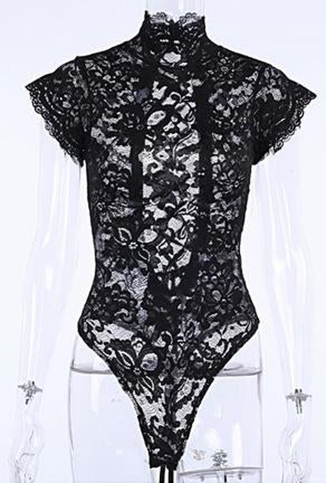 ahyoka - ribbon lace back bodysuit