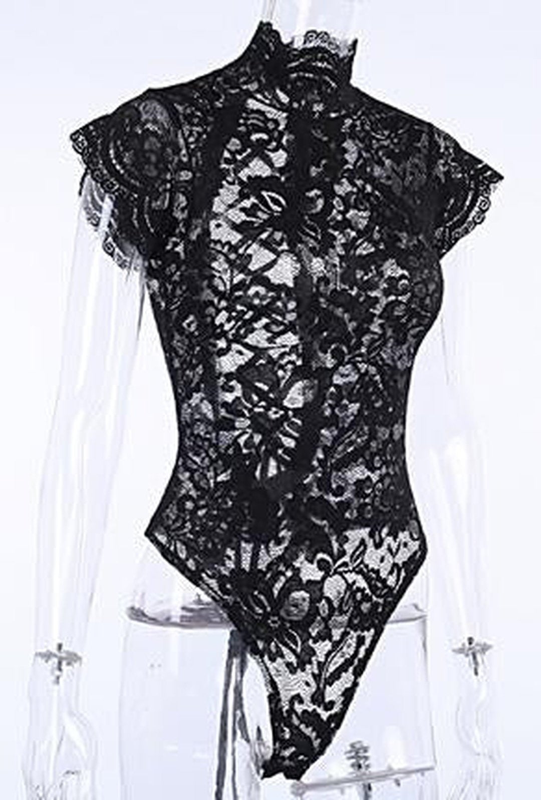 ahyoka - ribbon lace back bodysuit