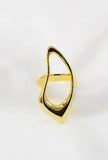 akiva - sculpture ring one size / gold